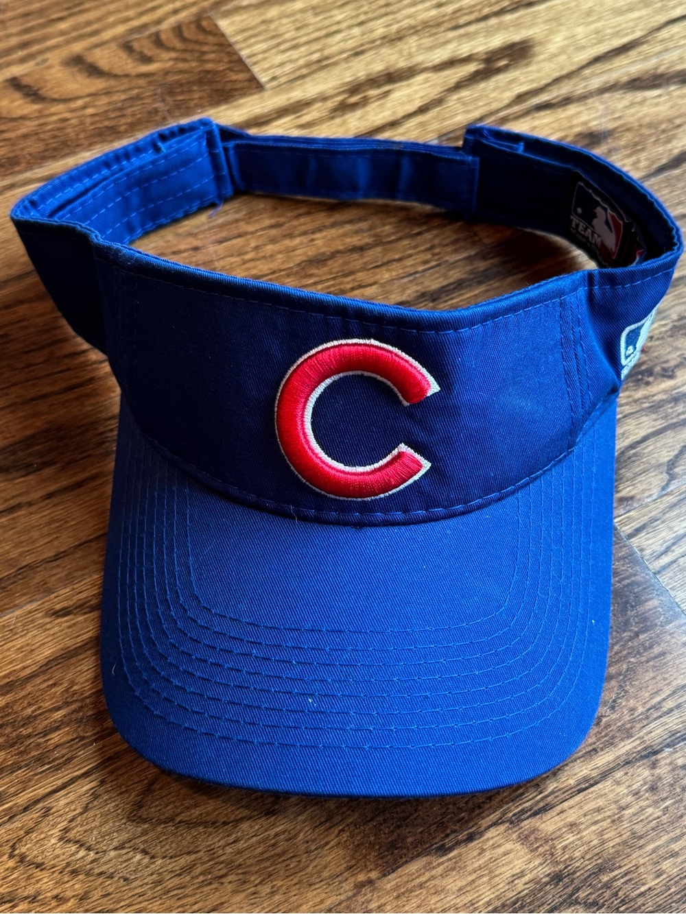 Chicago Cubs Blue Visor with Embroidered Red C Logo